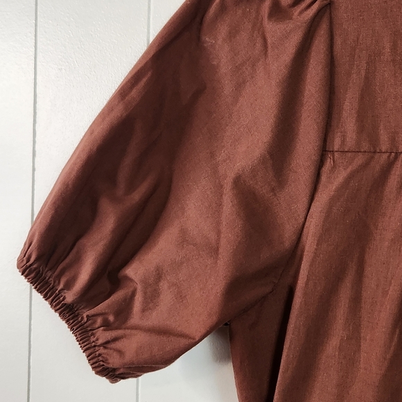 Abercrombie Fitch Poplin Trapeze Shirt Dress Paprika Red Women’s Size XS Summer - Picture 11 of 15